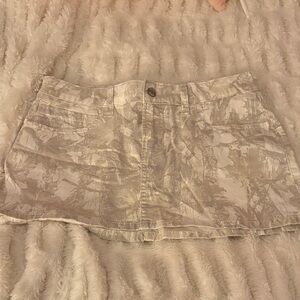 Hollister Beige Camouflage Skort